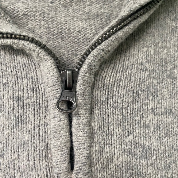 Men’s XL gray/tan blend cowl neck sweater with zip neck. Wore twice! EUC - Picture 5 of 10